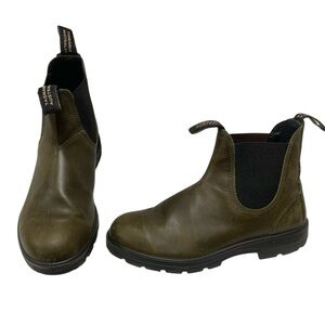 Blundstone Olive Green Leather boots Women's Size 9.5 AU 6.5